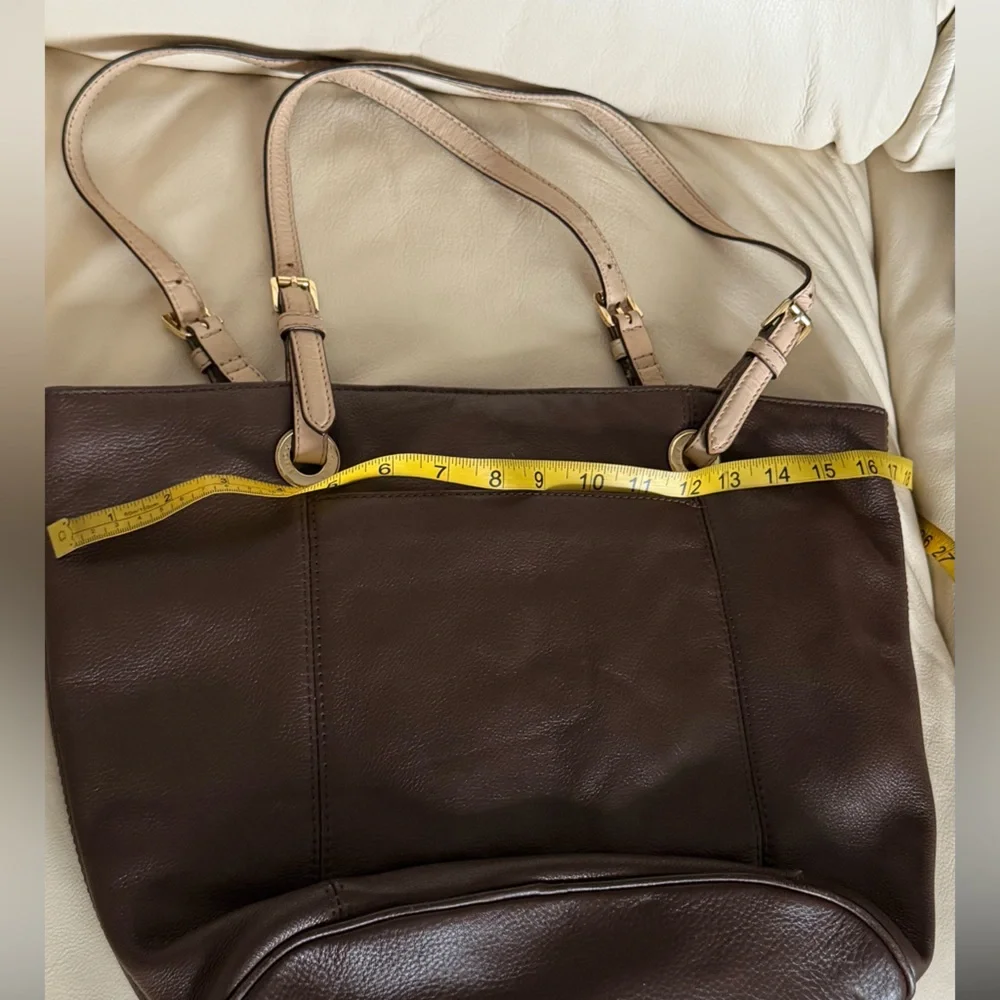 Michael Kors Dark Brown Tote with Gold Accents